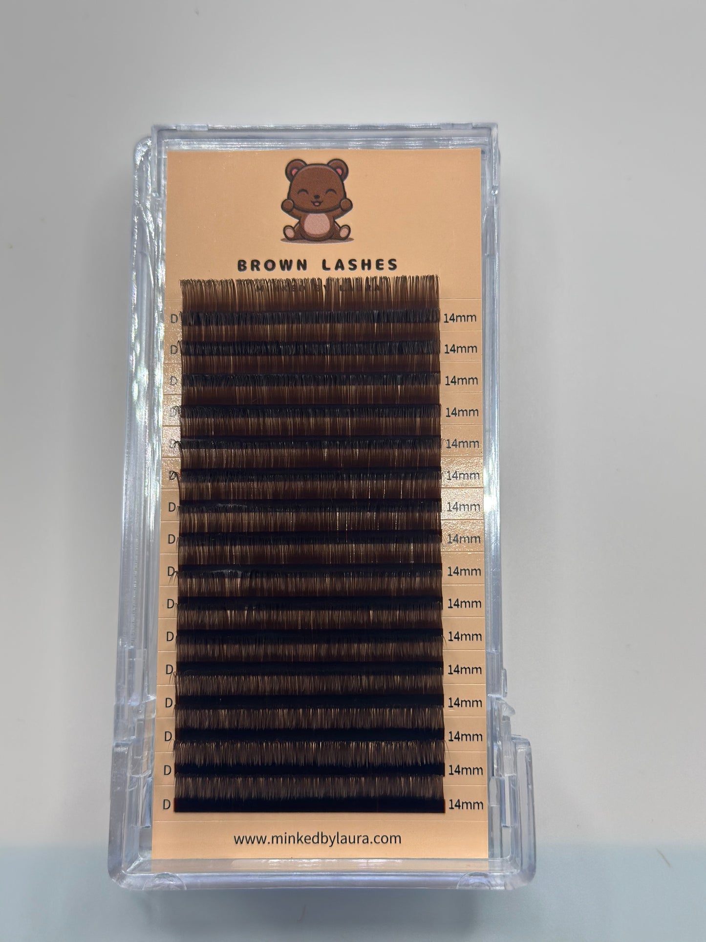 Latte brown lash trays