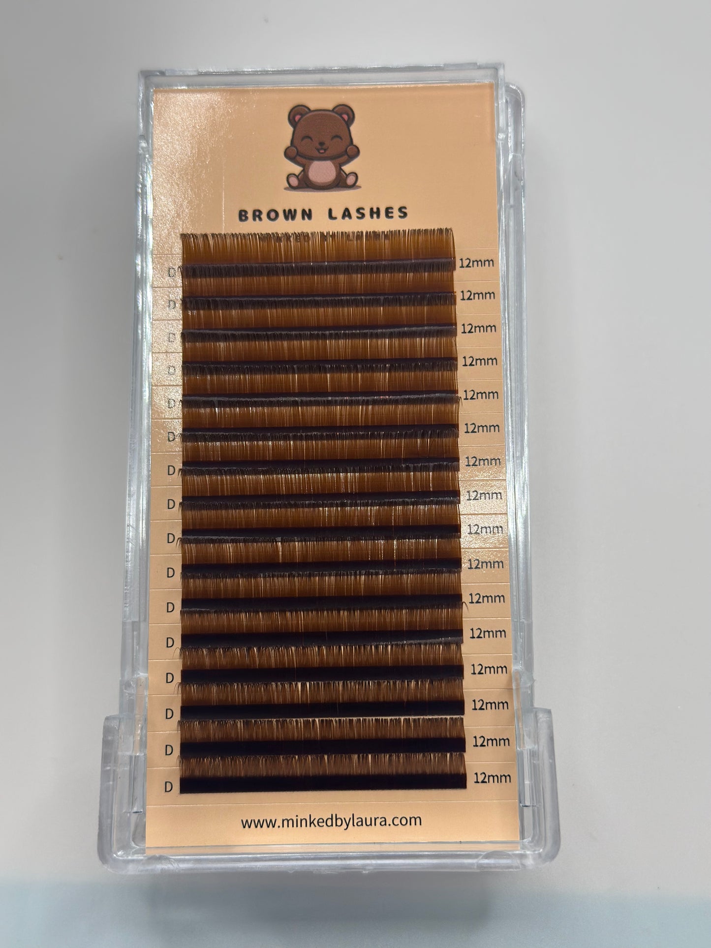 Honey brown lash trays