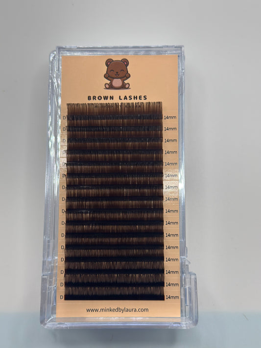 Latte brown lash trays